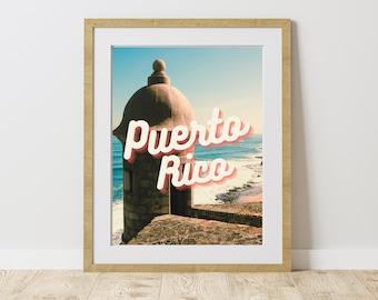 Puerto Rico Art | Typography Poster | Trendy Wall Art | Puerto Rico Poster | Gallery Wall Art | Printable Art | Puerto Rico Gift
