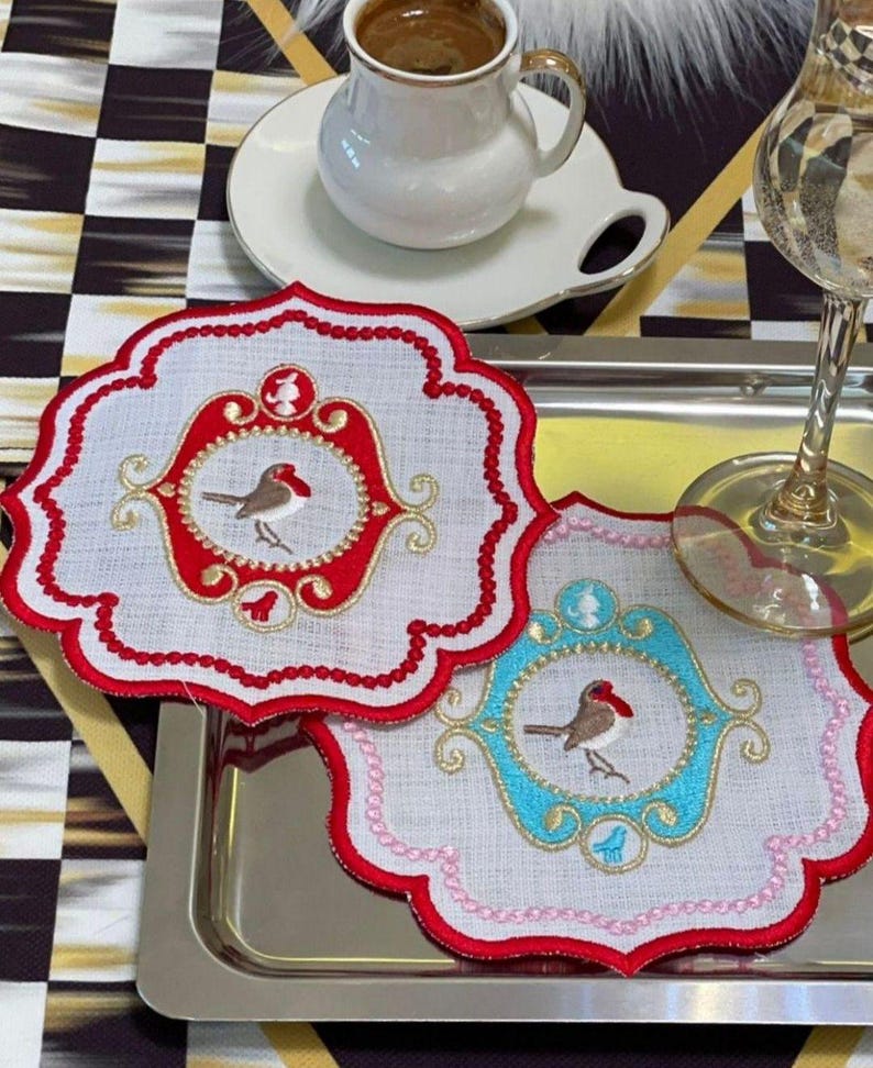 SOFISTIKEHOMEDECOR Linen Cocktail Napkins - Thumbnail 3