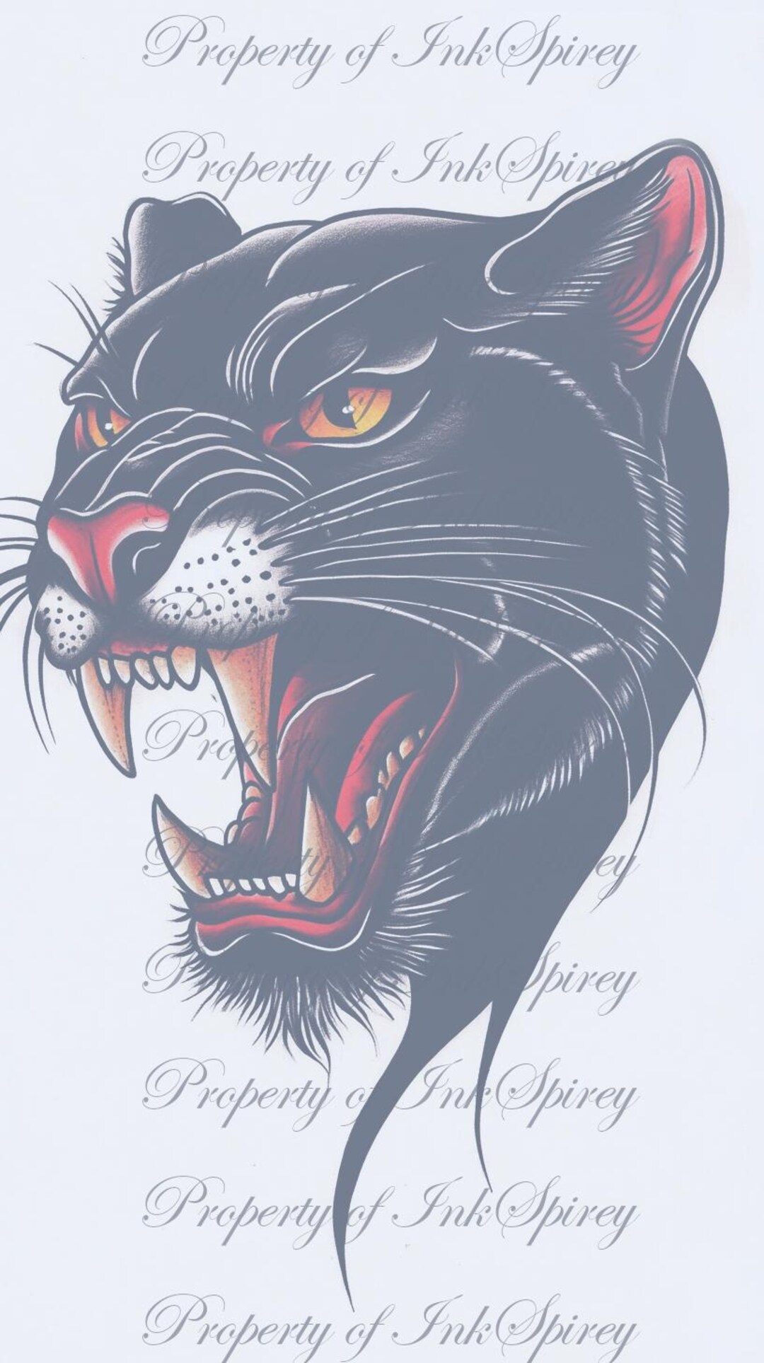 Traditional Panther Tattoo Design - Etsy