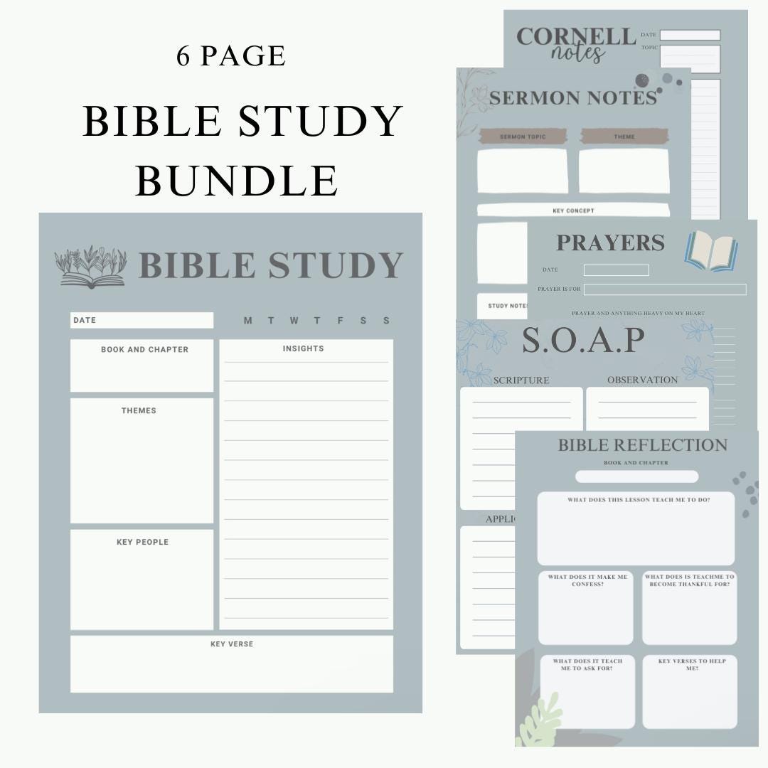 Digital Bible Study Tools | Printable Bible Templates | Bible Summary ...