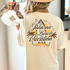 Family Vacation Shirt, Personalized Group Trip Shirt, Custom Summer Vacation Surf Tee, Summer Trip Tee, Beachy Family Vacation T-shirt