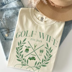 Custom Golf Wife Social Club Shirt,  Personalized Wife Shirt, Wife Gift, Customized Comfort Colors Tee for Wives of Golfers