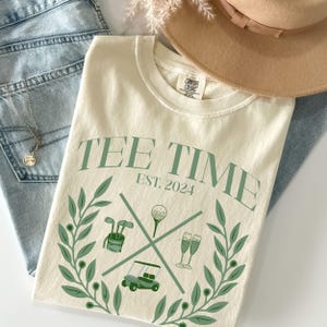 Tee Time Support Club Shirt,  Personalized Wife Shirt, Funny Wife Gift, Customized Comfort Colors Tee for Wives of Golfers