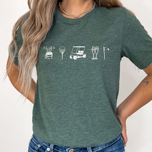 Golf Tee Shirt, Golf Lover Gift, Golfing Apparel, Sports Fan Top, Golf Course Attire, Golf Tournament Outfit