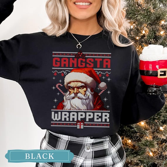 Ugly Christmas Sweater, Santa Sweater, Vintage Santa Sweater