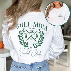 Golf Mom Social Club Sweatshirt, Sons Name Personalized Golf Mom Gift, Golf Lover Crewneck, Golfing Mom Gifts, Golf Mom Apparel