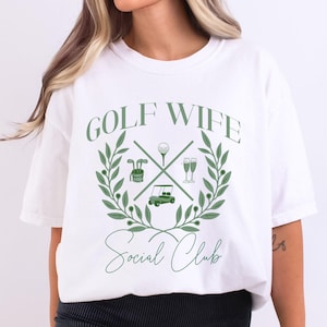 Golf Wife Social Club Shirt,  Wife Shirt, Wife Gift, Comfort Colors Tee for Wives of Golfers