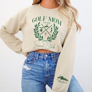 Golf Mom Social Club Sweatshirt, Personalized Golf Mom Gift, Golf Lover Crewneck, Golfing Mom Gifts, Golf Mom Apparel