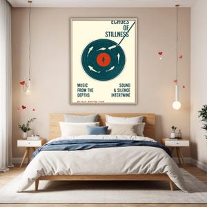 Abstract Music Record Art Print: Ocean Dance Inspired Decor (Digital Download PNG Files)