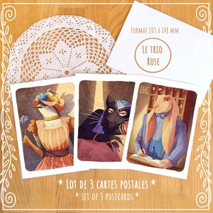 Cartes postales - A6 - Impression d'art - Décoration murale * Une famille *