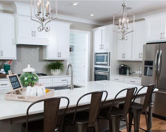 Kitchen Cabinets  Shaker White Assembled,  RTA Cabinets, Country Kitchen Decor, Food Storage, Linen Cabinet, Farmhouse, solid Wood Cabinet