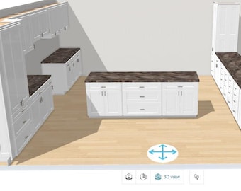 Craft Room Cabinets White Shaker Assembled, Solid Wood Cabinet, Fully Assembled Made in the USA.