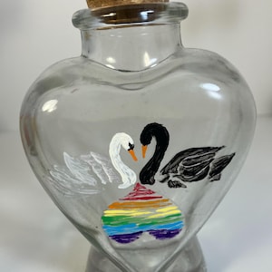 Hand painted glass bottles