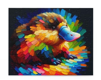 Colorful Paint-Strokes Platypus Puzzle (120, 252, 500-Piece)
