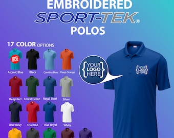 Custom Embroidered Performance Polos, Custom Business Logo, Personalized Polo Branded Polo Employee Gift Costum Polo Embroidered