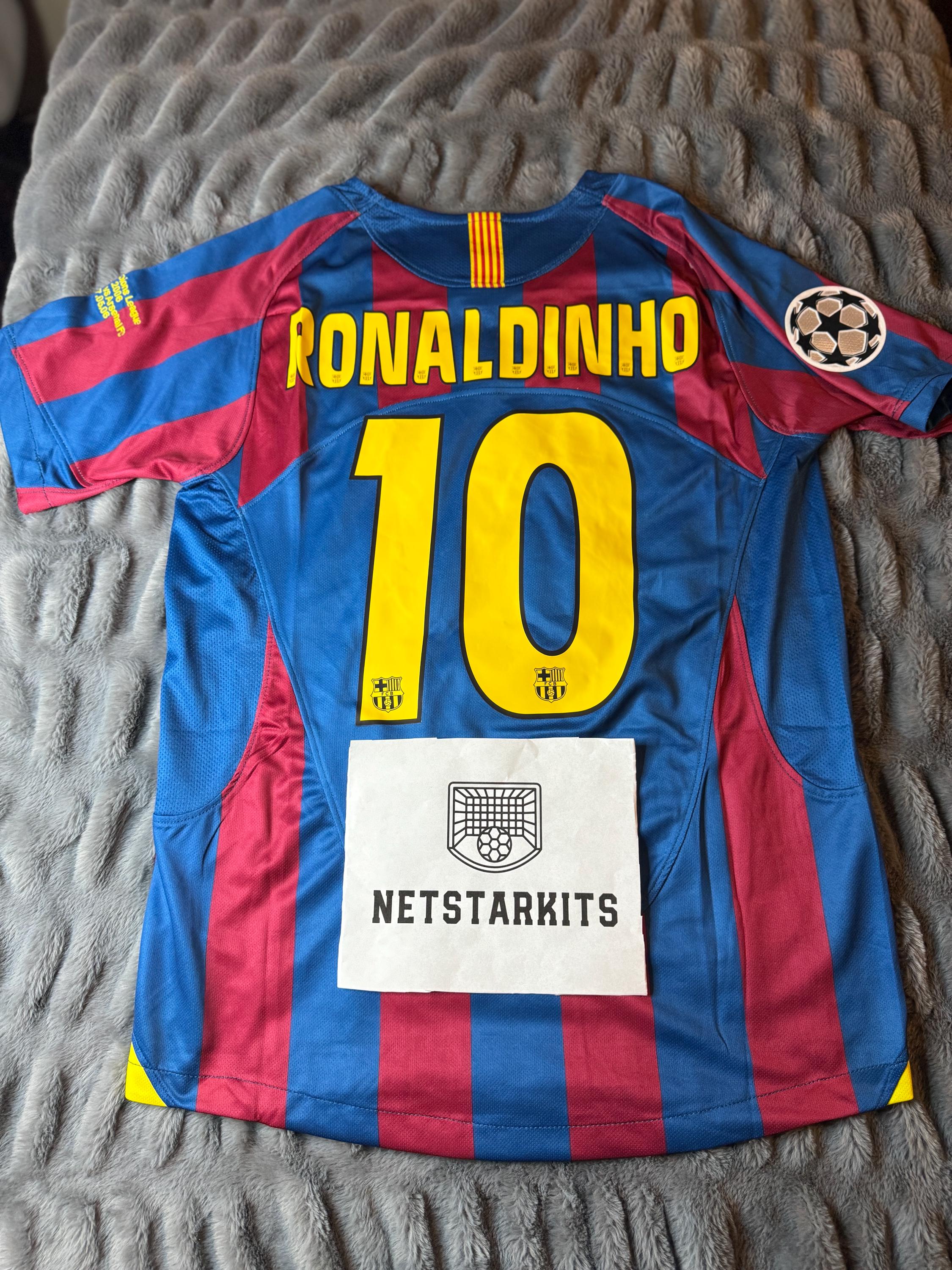 FC Barcelona 2004/05 Home Jersey Red Ronaldinho #10 - Etsy
