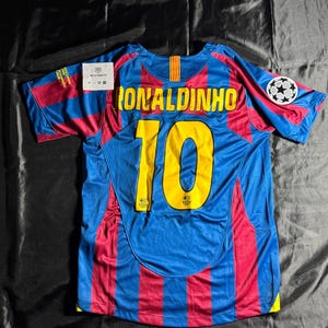 FCバルセロナ RONALDINHO 10 2004-2005ホームユニフォーム Ronaldinho 10 Medium Jersey FC Barcelona 2004 2005 Home