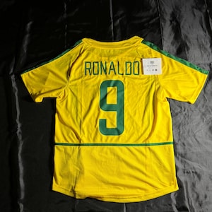 Brazil 2002 Home Jersey Yellow Ronaldo #9