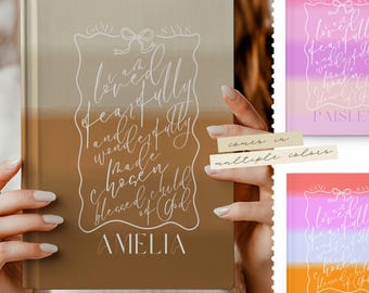 Dieu dit que vous êtes Journal de versets de la Bible pour femme Cadeau religieux pour filles chrétiennes Cahier d'affirmations positives pour adolescents Cadeau personnalisé