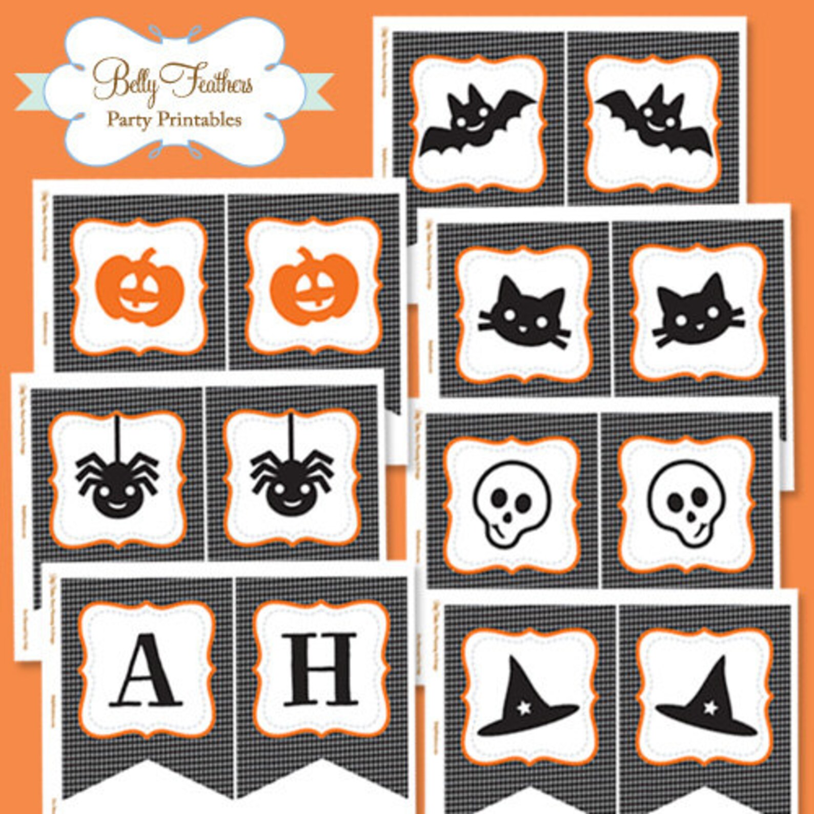 Halloween Printable Banners - Eerie &amp; Cheery - Etsy