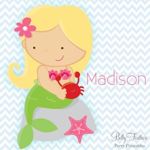 Mermaid Party Printables Instant Download The Madison Collection image 3