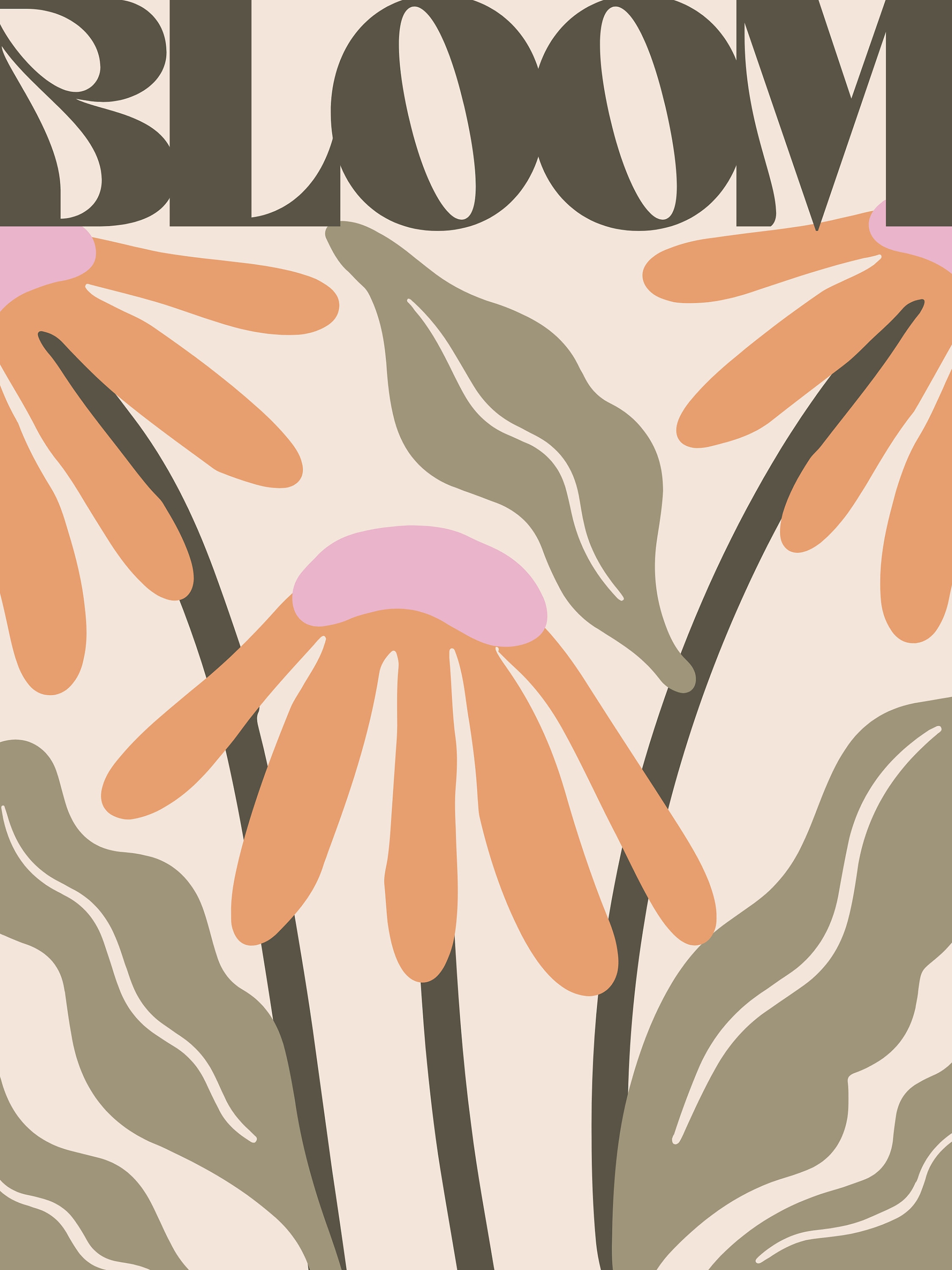 BLOOM - Vibrant Floral Artwork Printable | Bold Modern Flower Art for ...