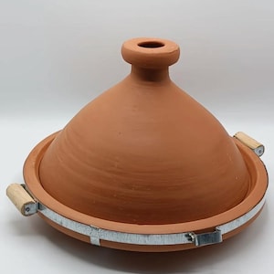 Moroccan tagine, stewpot Ø 35 cm, unenameled casserole, for cooking, for 6 to 8 people, terracotta pot from Morocco