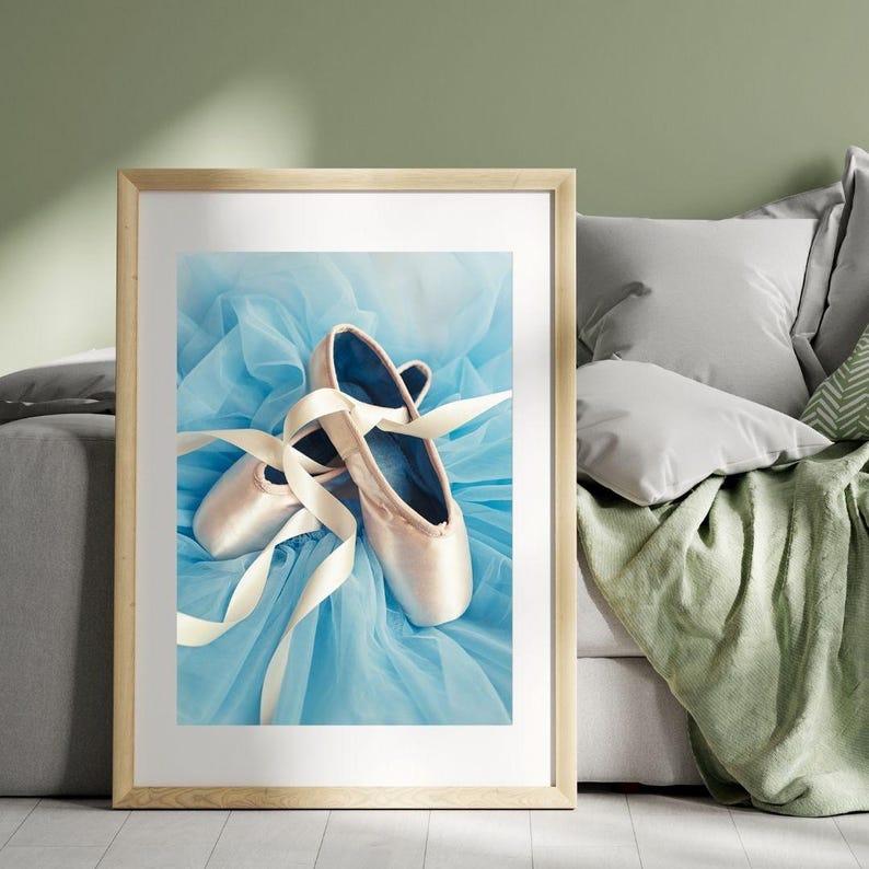Elegant Ballet Art Photo Print dance in Blue. Wall Decor. Home, Dance