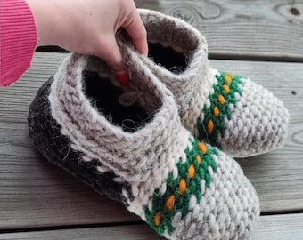 Women’s ethnic house shoes cozy warm indoor sheepskin slippers eco slippers therapeutic massage slippers organic slippers wool men slippers