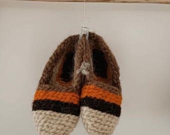 Pantoufles en laine Pantoufles en laine 100 % confortables Pantoufles en tricot hypoallergéniques Pantoufles tricotées à la main Chaussettes en laine naturelle Pantoufles en laine