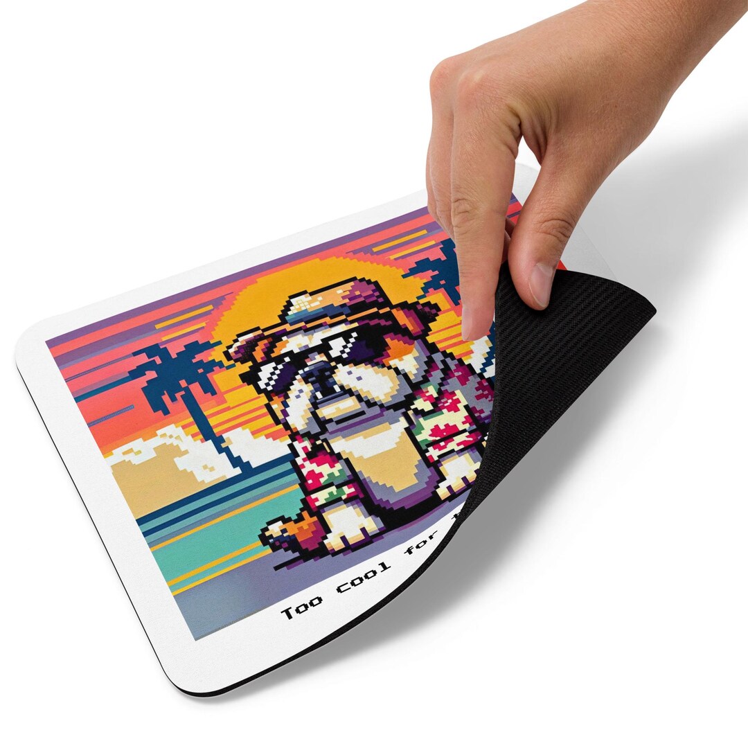 Bulldog Mouse Pad 8-bit Pixel Art Fun Gaming Desk Accessory - Etsy