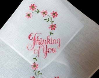 Vintage NOS Thinking of You Handkerchief**#85