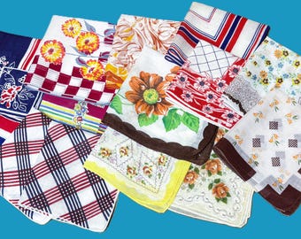 REDUCED SHIPPING**Vintage 2 for Ten Dollars Floral Handkerchiefs**#22