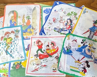 Vintage CHOICE of Children's Kids Handkerchiefs**#40