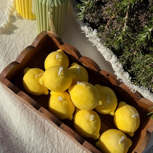 Scented Lemon Candles - Lemon Candle - Scented Candle - Aestethic Candles - Kitchen Decor Candle - Home Decor Candle - Tiny Lemon Candle