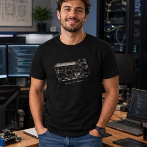 Built for Makers T-Shirt, Circuit Board Graphic Tee, Geek Coding Apparel