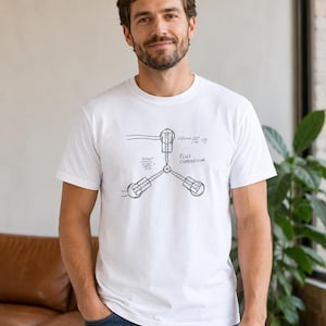 Time Travel T-Shirt, Sci Fi Geek Shirt, Flux Capacitor Diagram Tee, Nerdy Science Gift, Engineer Gift, Retro Movie Inspired Shirt