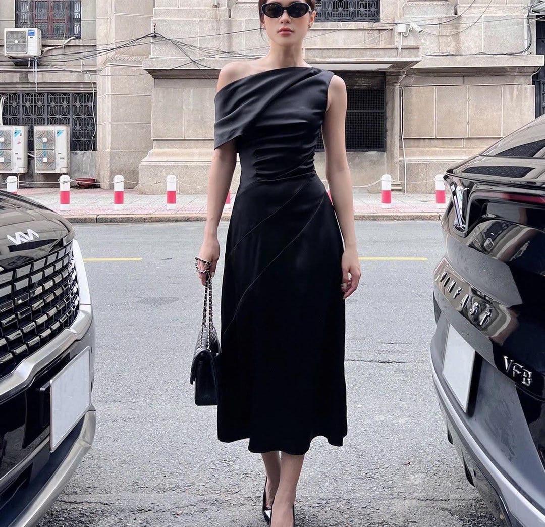 Fashion Sheath One Shoulder Black Evening Dresses Y32