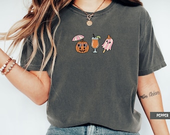 Summer Halloween Shirt, Spooky Summer Beach Tee, Cute Ghost Shirt, Spooky Season