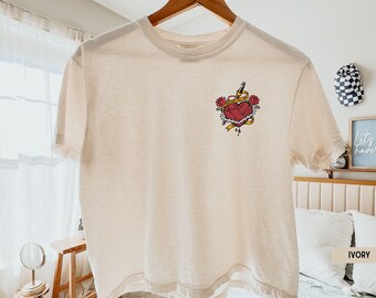 Crochet Shirt, Yarn Lover Shirt, Crochet Gift, Cute Crochet Shirt, Crochet All Day, Crafty Gift, Tattoo Crochet Boxy Tee