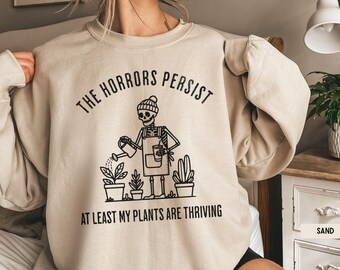 Plant Lover T-Shirt, Funny Skeleton Shirt, Dark Humor, Gardening Gift, Houseplant Lover Tee, Gardener Shirt