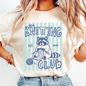 Knitting Shirt, Funny Knitting Shirt, Yarn Lover Shirt, Knitter Gift, Funny Knitting Shirt, Crafty Gift, Knitting Gifts, Raccoon Shirt