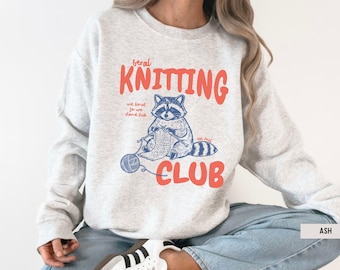 Knitting Shirt, Funny Knitting Shirt, Yarn Lover Shirt, Knitter Gift, Funny Knitting Shirt, Crafty Gift, Knitting Gifts, Raccoon Shirt
