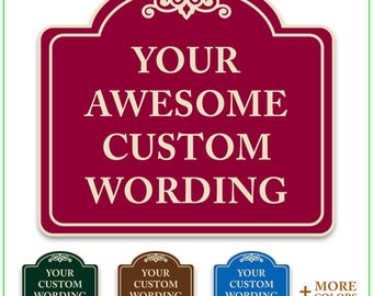Custom Metal Sign for Outdoor or Indoor, Make Your Own Awesome Sign, Custom Yard Sign with Your Text for Home or Business