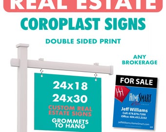 Custom Real Estate Signs, For Sale Signs, Open House Signs, Plastic Corrugated Signs