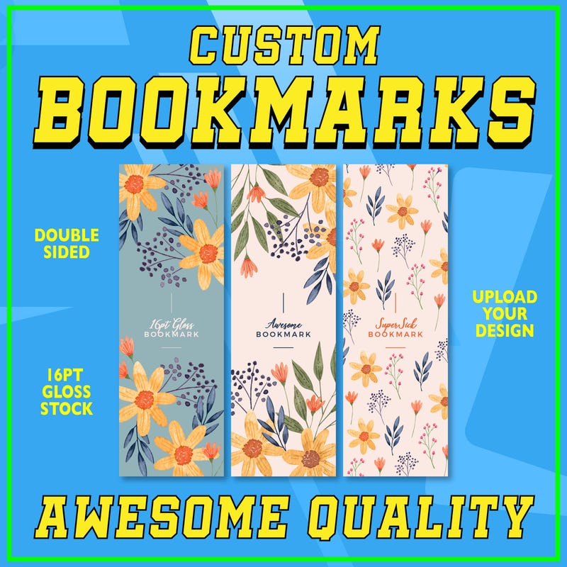 Custom Bookmarks - Etsy
