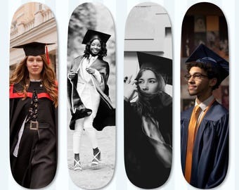 Graduation Gift Custom Skateboard - Personalize Your Own Board Design - Upload Your Own Image - Wall Art, Decor, Skateboard Deck