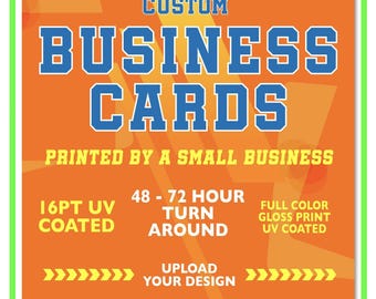 Business Cards that are AWESOME! Fast Delivery and Printing - Upload Your Custom Design - 16pt Stock