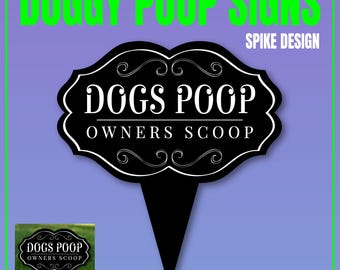 Dog Poop Signs, No Dog Poop Sign Spike Design, Custom Poop Sign, No Dog Pee Sign, Pick Up Your Dog Poop, Dog Poop Metal Sign, AWESOME