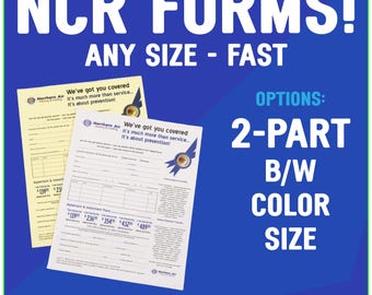 NCR Forms, Custom NCR Forms, Custom 2-Part Forms, Custom invoices, Business Printing, Upload Your Design, Custom Receipt Forms